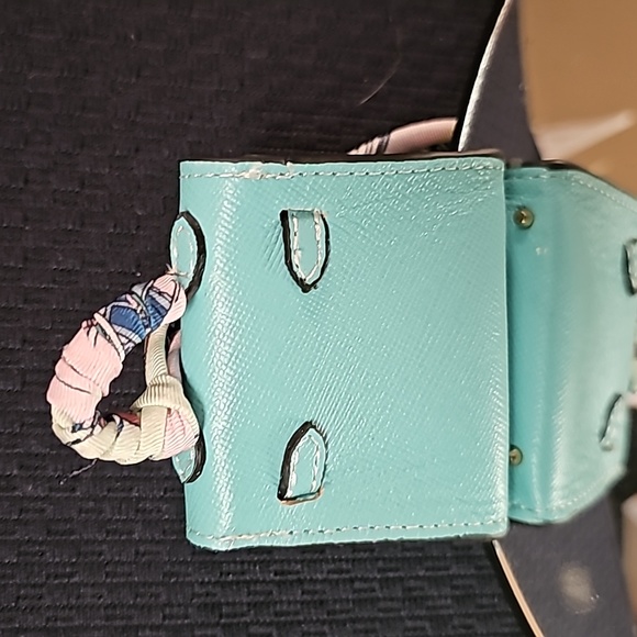 BLUE leather non brand purse accessory NWT - Picture 2 of 6